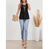 imageSweatyRocks Womens Summer Scoop Neck Ruffle Hem Babydoll Tank Sleeveless Peplum Tunic TopBlack