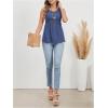 imageSweatyRocks Womens Summer Scoop Neck Ruffle Hem Babydoll Tank Sleeveless Peplum Tunic TopBlue