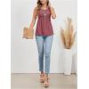 imageSweatyRocks Womens Summer Scoop Neck Ruffle Hem Babydoll Tank Sleeveless Peplum Tunic TopBurgundy