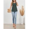 imageSweatyRocks Womens Summer Scoop Neck Ruffle Hem Babydoll Tank Sleeveless Peplum Tunic TopDark Green