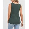 imageSweatyRocks Womens Summer Scoop Neck Ruffle Hem Babydoll Tank Sleeveless Peplum Tunic TopDark Green