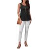 imageSweatyRocks Womens Summer Scoop Neck Ruffle Hem Babydoll Tank Sleeveless Peplum Tunic TopDark Grey