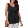 imageSweatyRocks Womens Summer Scoop Neck Ruffle Hem Babydoll Tank Sleeveless Peplum Tunic TopDark Grey