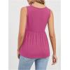 imageSweatyRocks Womens Summer Scoop Neck Ruffle Hem Babydoll Tank Sleeveless Peplum Tunic TopHot Pink