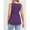 imageSweatyRocks Womens Summer Scoop Neck Ruffle Hem Babydoll Tank Sleeveless Peplum Tunic TopPurple