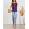 imageSweatyRocks Womens Summer Scoop Neck Ruffle Hem Babydoll Tank Sleeveless Peplum Tunic TopPurple