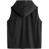 imageSweatyRocks Womens Summer Sleeveless Hooded Tank Top TShirt for Athletic Exercise Relaxed BreathableBlack