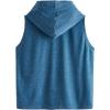 imageSweatyRocks Womens Summer Sleeveless Hooded Tank Top TShirt for Athletic Exercise Relaxed BreathableBlue