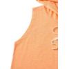 imageSweatyRocks Womens Summer Sleeveless Hooded Tank Top TShirt for Athletic Exercise Relaxed BreathableBright Orange
