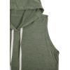 imageSweatyRocks Womens Summer Sleeveless Hooded Tank Top TShirt for Athletic Exercise Relaxed BreathableDark Green