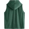 imageSweatyRocks Womens Summer Sleeveless Hooded Tank Top TShirt for Athletic Exercise Relaxed BreathableDeep Green