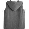 imageSweatyRocks Womens Summer Sleeveless Hooded Tank Top TShirt for Athletic Exercise Relaxed BreathableDeep Grey