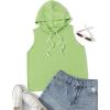 imageSweatyRocks Womens Summer Sleeveless Hooded Tank Top TShirt for Athletic Exercise Relaxed BreathableGrass Green