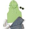 imageSweatyRocks Womens Summer Sleeveless Hooded Tank Top TShirt for Athletic Exercise Relaxed BreathableGrass Green