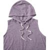 imageSweatyRocks Womens Summer Sleeveless Hooded Tank Top TShirt for Athletic Exercise Relaxed BreathableMauve Purple