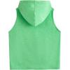 imageSweatyRocks Womens Summer Sleeveless Hooded Tank Top TShirt for Athletic Exercise Relaxed BreathablePlain Green