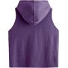 imageSweatyRocks Womens Summer Sleeveless Hooded Tank Top TShirt for Athletic Exercise Relaxed BreathablePlain Purple