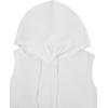 imageSweatyRocks Womens Summer Sleeveless Hooded Tank Top TShirt for Athletic Exercise Relaxed BreathablePlain White