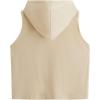 imageSweatyRocks Womens Summer Sleeveless Hooded Tank Top TShirt for Athletic Exercise Relaxed BreathableSolid Apricot