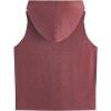 imageSweatyRocks Womens Summer Sleeveless Hooded Tank Top TShirt for Athletic Exercise Relaxed BreathableSolid Burgundy