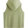 imageSweatyRocks Womens Summer Sleeveless Hooded Tank Top TShirt for Athletic Exercise Relaxed BreathableSolid Green
