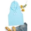 imageSweatyRocks Womens Summer Sleeveless Hooded Tank Top TShirt for Athletic Exercise Relaxed BreathableSolid Light Blue