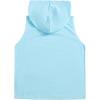 imageSweatyRocks Womens Summer Sleeveless Hooded Tank Top TShirt for Athletic Exercise Relaxed BreathableSolid Light Blue