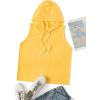 imageSweatyRocks Womens Summer Sleeveless Hooded Tank Top TShirt for Athletic Exercise Relaxed BreathableYellow