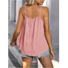 imageSweatyRocks Womens Summer Tank Top Spaghetti Strap Pleated Camisole Sleeveless Loose Cami TopsPink