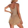 imageSweatyRocks Womens Tank Top Spaghetti Strap Sleeveless Loose Fit Summer TopsKhaki