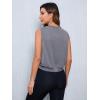 imageSweatyRocks Womens Workout Crop Tank Top Sleeveless Activewear Workout Top for Gym Athletic Exercise Running Yoga ShirtsGrey