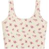 imageSweatyRocks Womens Casual Summer Floral Print Sleeveless Stretch Crop Tank TopPink Apricot