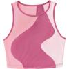 imageSweatyRocks Womens Summer Ribbed Knit Sleeveless Vest Color Block Crop Tank TopPurple Pink