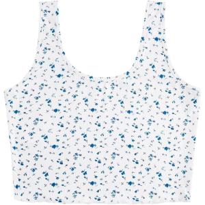 imageSweatyRocks Womens Casual Summer Floral Print Sleeveless Stretch Crop Tank TopFloral White