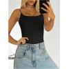 imageSweatyRocks Womens Backless Camisole Tops Criss Cross Fitted Spaghetti Strap Tank TopBlack