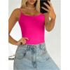 imageSweatyRocks Womens Backless Camisole Tops Criss Cross Fitted Spaghetti Strap Tank TopHot Pink