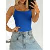 imageSweatyRocks Womens Backless Camisole Tops Criss Cross Fitted Spaghetti Strap Tank TopRoyal Blue