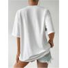 imageSweatyRocks Womens Bow Twist Front T Shirts Crew Neck Short Sleeve Tee TopsWhite