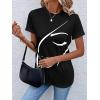 imageSweatyRocks Womens Figure Graphic Short Sleeve Round Neck Tee Casual Regular Fit Pullover T ShirtBlack