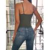 imageSweatyRocks Womens Fringe Sleeveless Boho Tassel Tank Top Slim Fit Cami Summer TopsArmy Green