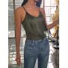 imageSweatyRocks Womens Fringe Sleeveless Boho Tassel Tank Top Slim Fit Cami Summer TopsArmy Green