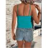 imageSweatyRocks Womens Fringe Sleeveless Boho Tassel Tank Top Slim Fit Cami Summer TopsGreen Fringe