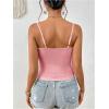 imageSweatyRocks Womens Fringe Sleeveless Boho Tassel Tank Top Slim Fit Cami Summer TopsPink