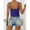 imageSweatyRocks Womens Fringe Sleeveless Boho Tassel Tank Top Slim Fit Cami Summer TopsPurple