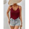 imageSweatyRocks Womens Fringe Sleeveless Boho Tassel Tank Top Slim Fit Cami Summer TopsRed