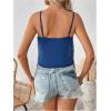 imageSweatyRocks Womens Fringe Sleeveless Boho Tassel Tank Top Slim Fit Cami Summer TopsSolid Blue