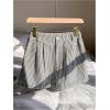 imageSweatyRocks Womens Striped Shorts Pleated High Waisted Wide Leg Summer ShortsBlack