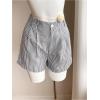 imageSweatyRocks Womens Striped Shorts Pleated High Waisted Wide Leg Summer ShortsBlack