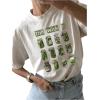imageSweatyRocks Womens Funny Canned Pickle Shirt Short Sleeve Crewneck Cute Graphic Vintage Loose Tee TopsWhite