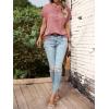 imageSweatyRocks Womens Half Button Front Blouses Tops Casual Comfy Basic Short Sleeve Tee ShirtsDusty Pink